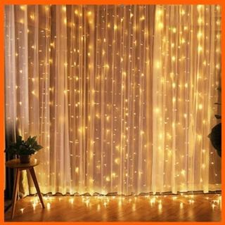 Cortina de Luzes 240 LEDs Função Cachoeira Bivolt 3x2m 3W Cor Branco Quente