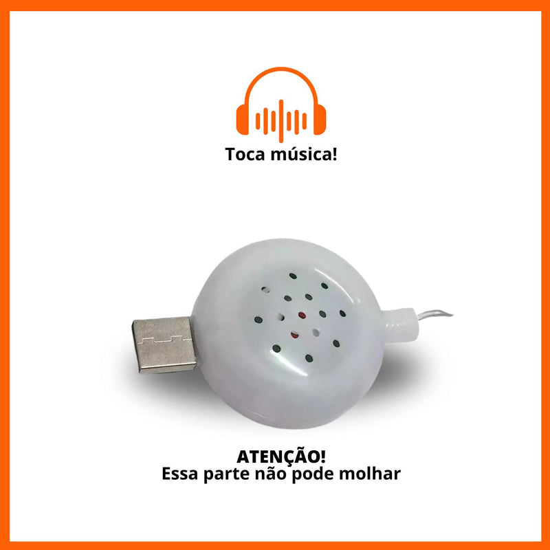 Pisca pisca fio de LED 10 metros com Música - Iluminação RGB